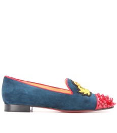 Christian Louboutin-Intern-Flat-suede-slipper-style-loafers-Tendencias Zapatos Mujer "Otono Invierno 2013_2014" TheGoldenStyle