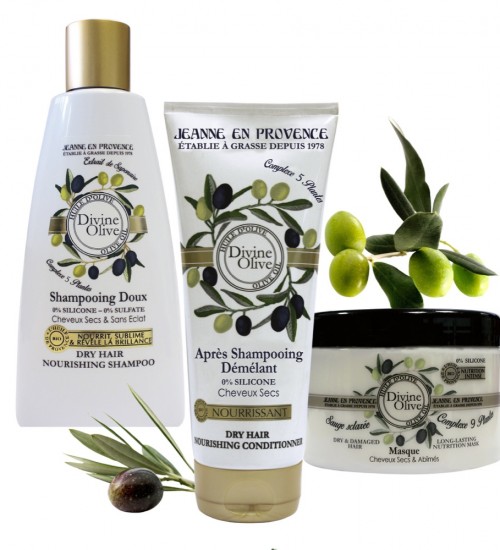 Jeanne en Provence Divine Olive para el cuidado del cabello TheGoldenStyle
